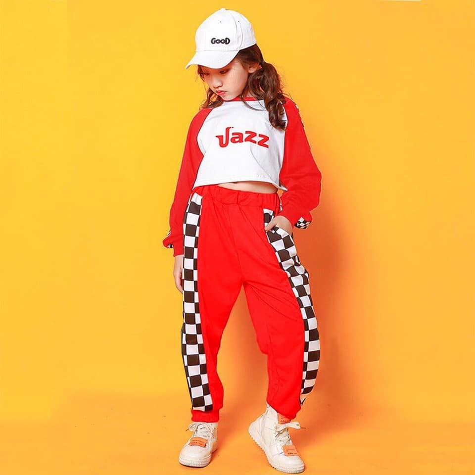 Bộ bé gái hip hop chất thun cotton xinh mát ấm áp mùa thu đông 5 màu