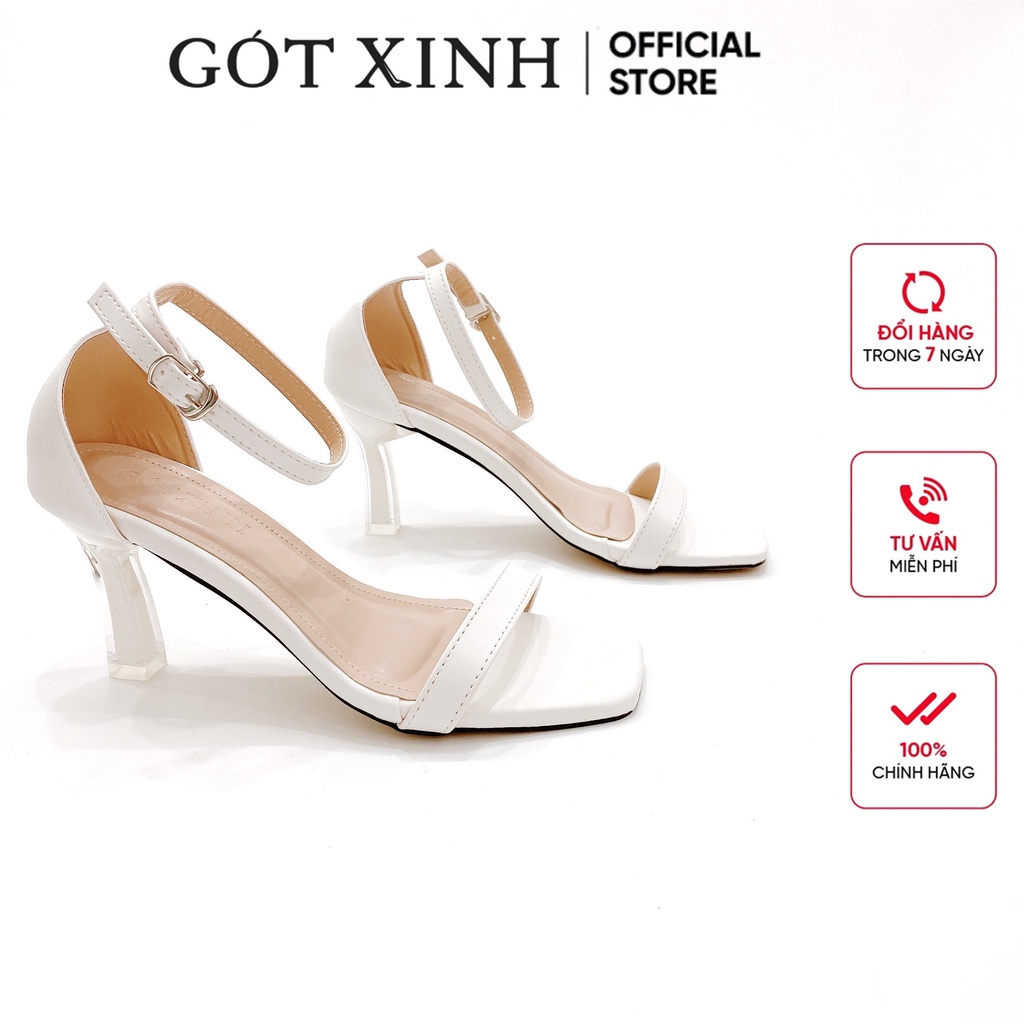 Giày sandal cao gót GÓT XINH GD7 da mờ cao 7cm