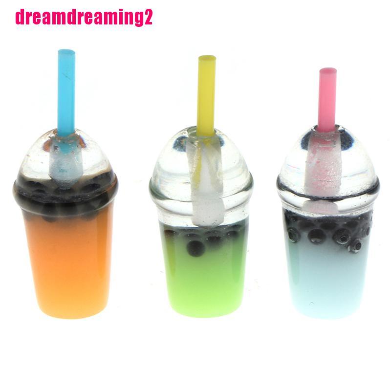 Bộ 5 Ly Trà Sữa Trân Châu Trang Trí Nhà Búp Bê Tỉ Lệ 1 / 12