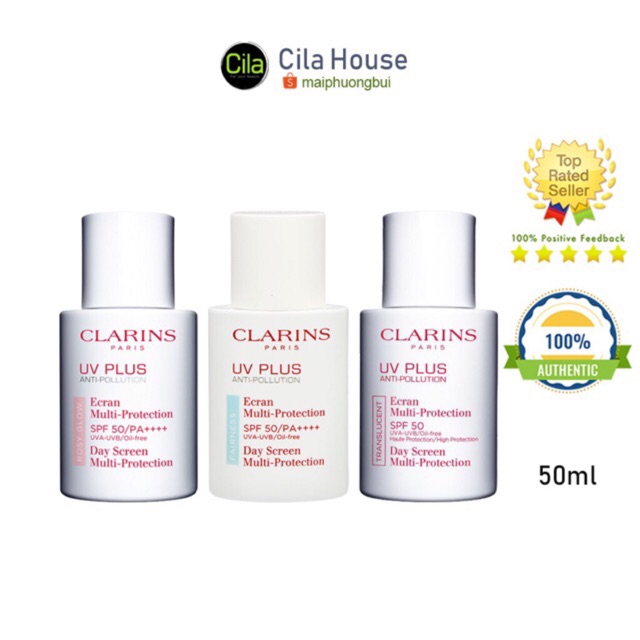 đơn 399K] Kem chống nắng Clarins UV Plus SPF 50 PA++++ 50ml - Cila House