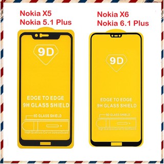 Kính cường lực full màn full keo Nokia X5/ 5.1 Plus/ X6/ 6.1 Plus/ X7/ 7.1 Plus/ Nokia 6.1/ 8.1/ Nokia 7 Plus
