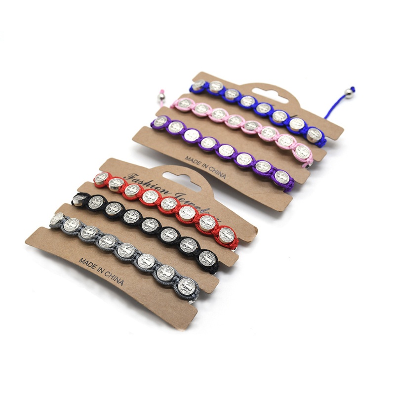 Vòng Đeo Tay Cầu Nguyện Bằng Rosary Dệt Tay Điều Chỉnh Được Trang Sức Cho Cha Mèo May Mắn