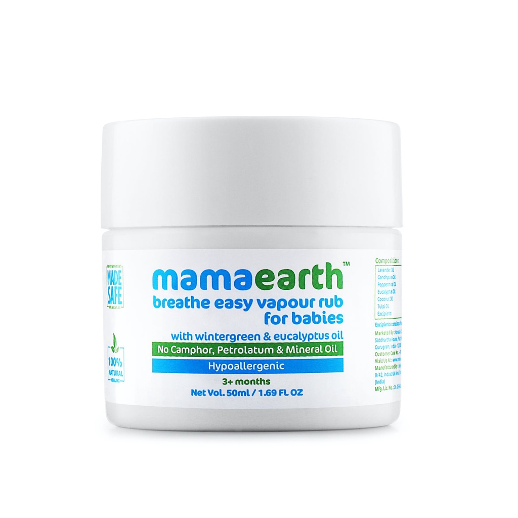 Kem h ỗ t r ợ hô hấp Breathe Easy Vapor Rub Mamaearth 50ml