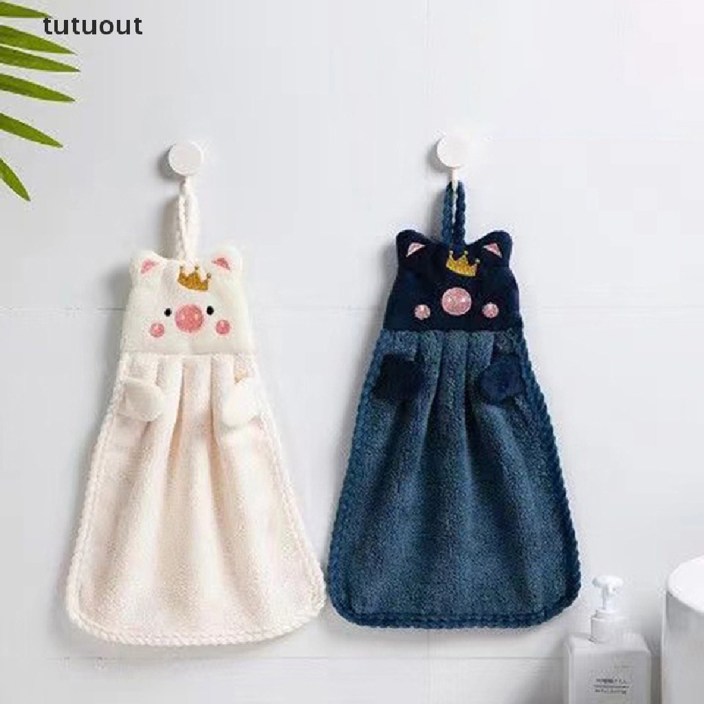 Khăn Tay Mềm Mại Thêu Họa Tiết Chú Heo Hoạt Hình Dành Cho Gia Đình