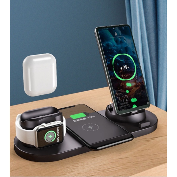ĐẾ SẠC KHÔNG DÂY 4IN1 ( ĐIỆN THOẠI/ APPLE WATCH/ AIRPODS)