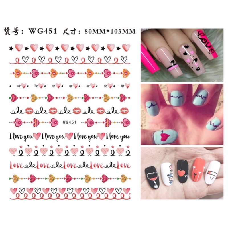 sticker hình môi dán móng tay nail mẫu mới