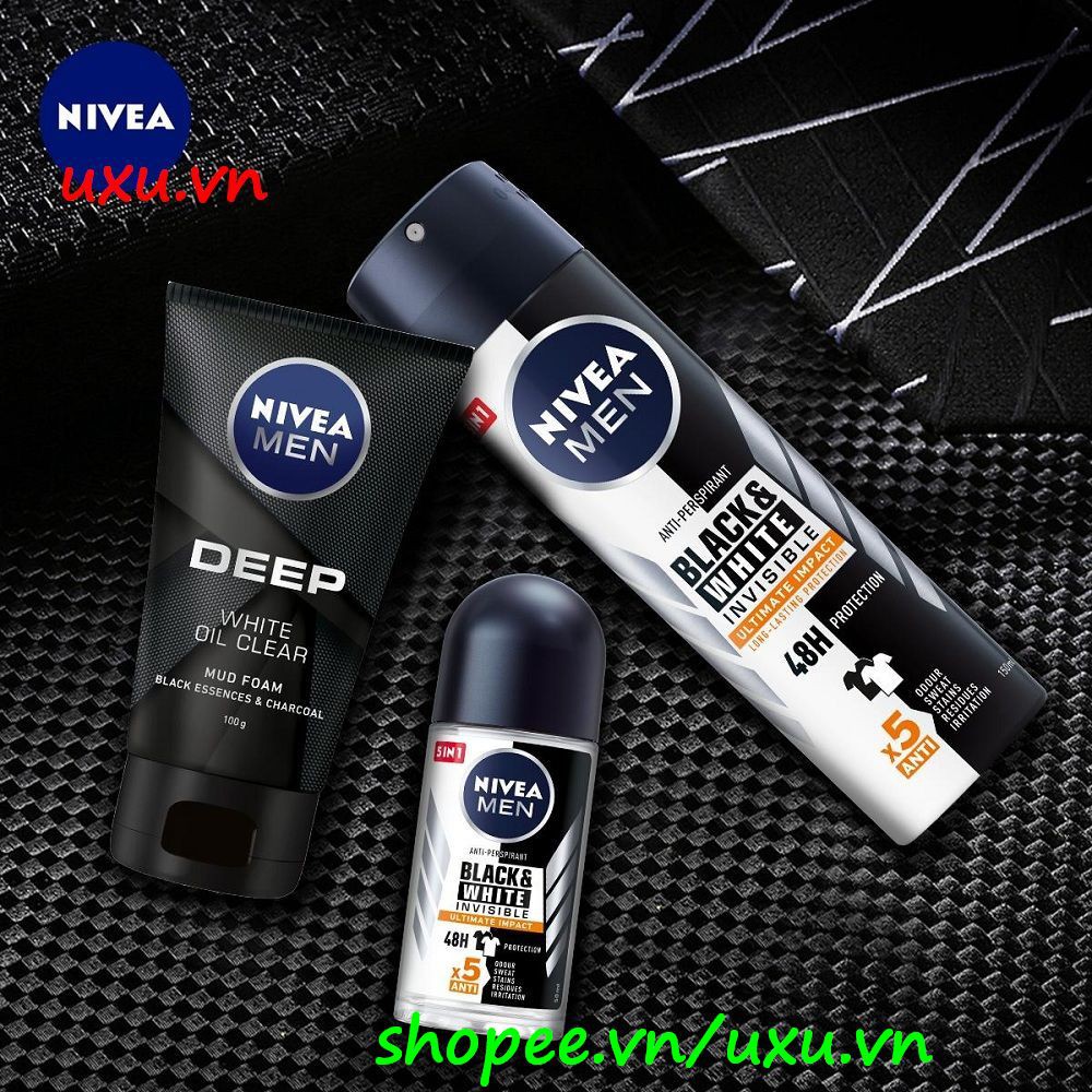 Lăn Khử Mùi Nam 50Ml Nivea Black And White Ngăn Vệt Ố Vàng Áo, Với uxu.vn Tất Cả Là Chính Hãng.