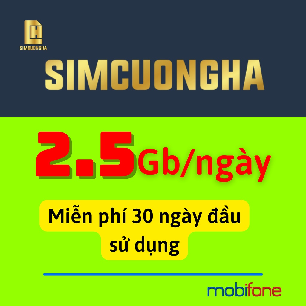 Sim mạng ❤️FD50❤️ sim 4g mobifone dung lượng tốc độ cao - SIMCUONGHA