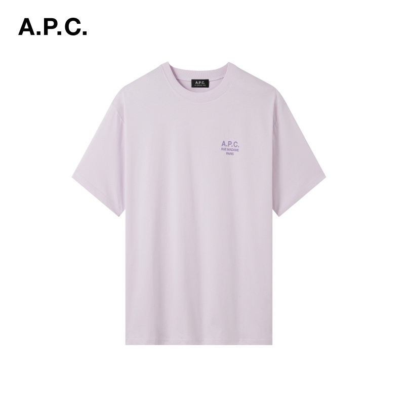 A.P.C. Áo Thun Cotton Tay Ngắn Màu Trơn In Hình RICKIE Thời Trang Cho Nam Và Nữ