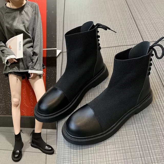 Order Boots nữ buộc dây sau mẫu hot thu 2019