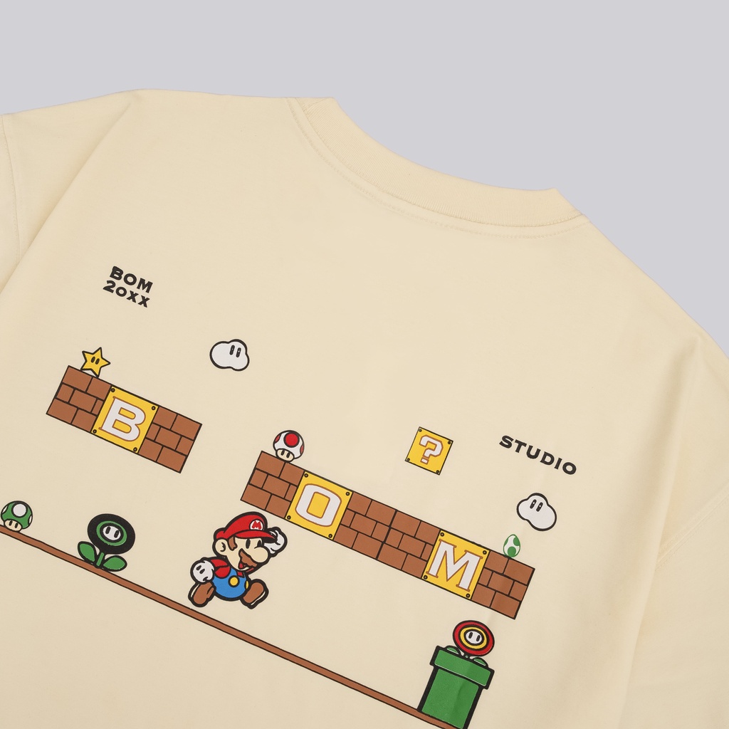 Áo thun MARIO nam nữ - Áo phông Unisex vải Cotton - Bom Mode