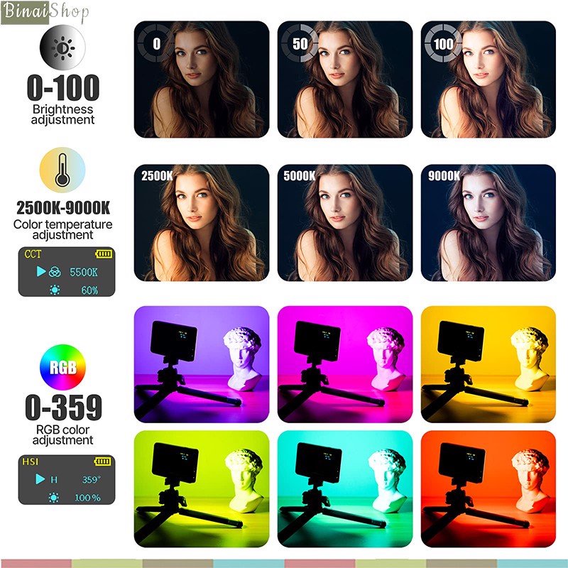 Đèn led cho máy ảnh, smartphone Ulanzi VL15  /  VL49  /  VL49 RGB  /  VL120 RGB  /  I-LIGHT  /  VL200