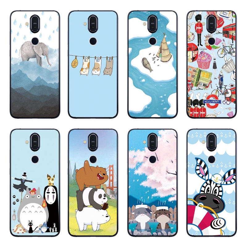 Ốp lưng TPU mềm in họa tiết gấu cho Nokia 3.1 /5.1 Plus/X5 /6.1 Plus/X6 / 7.1 Plus/X7