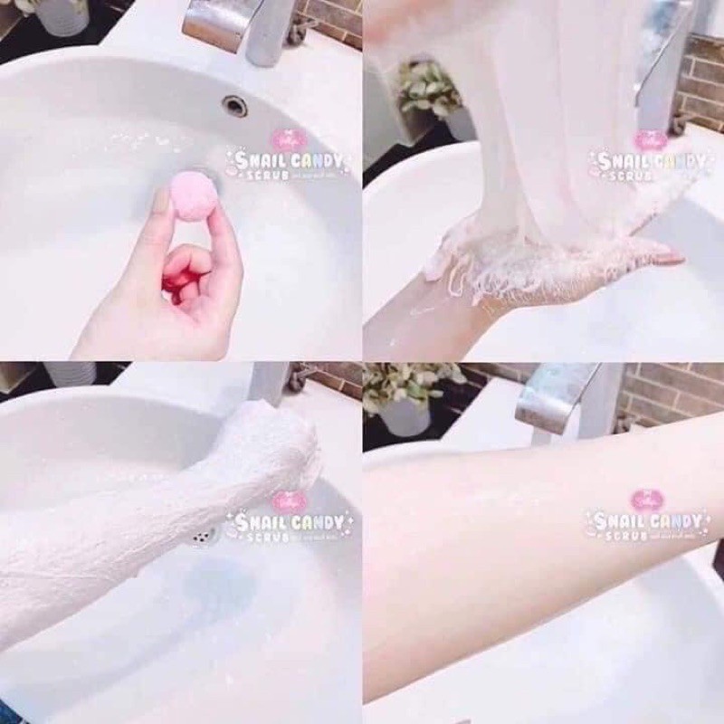 VIÊN TẮM TẨY TẾ BÀO CHẾT SNAIL CANDY SCRUB THÁI LAN