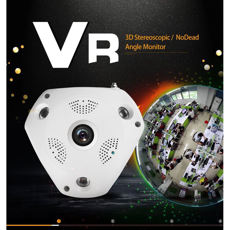 Camera VR 360 3.0M hỗ trợ ghi thẻ đến 128G