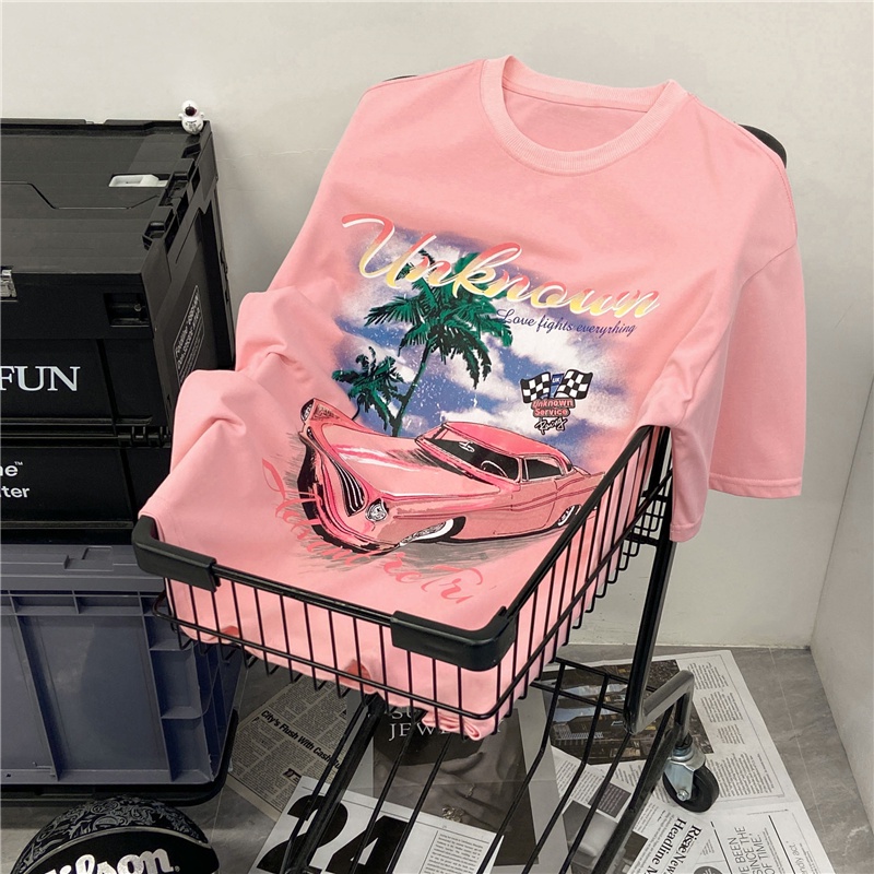 NRVP Mới Áo Thun Cotton Tay Ngắn Cổ Tròn Thời Trang Mùa Hè Phong Cách Hàn Quốc Cho Nữ