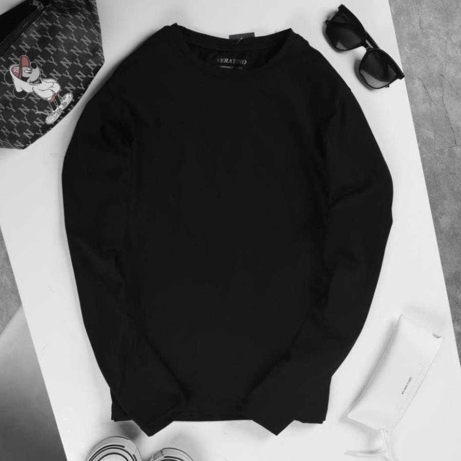 Áo thun nam tay dài giữ nhiệt cao cấp Veratino vải thun cotton co giãn 4 chiều mặc thoải mái lót bên trong ấm áp | BigBuy360 - bigbuy360.vn