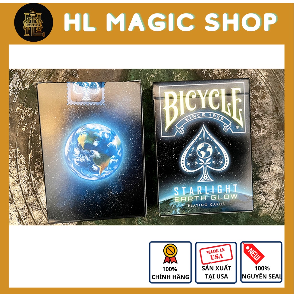Bộ bài tây chính hãng Mỹ Bicycle Starlight Earth Glow Playing Card