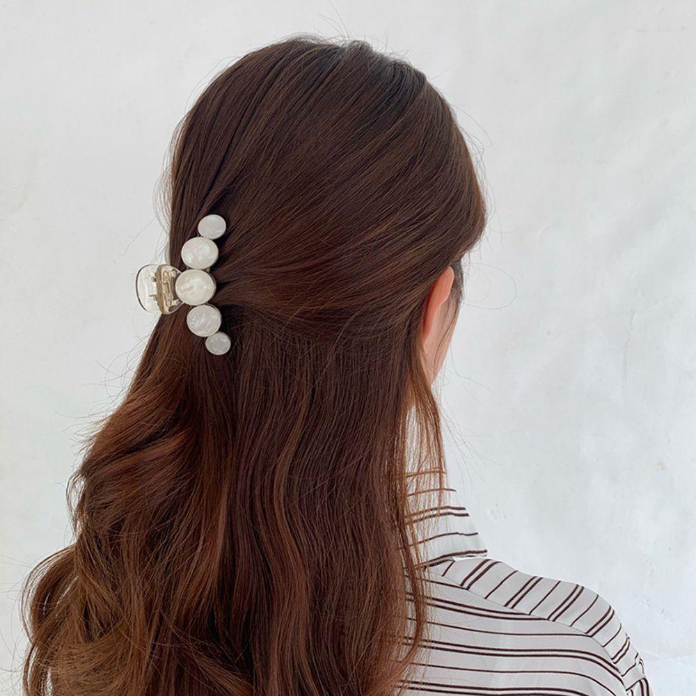 Kẹp Tóc Càng Cua Bằng Acrylic Hình Cá Mập Cherry Dễ Thương Phong Cách Hàn Quốc