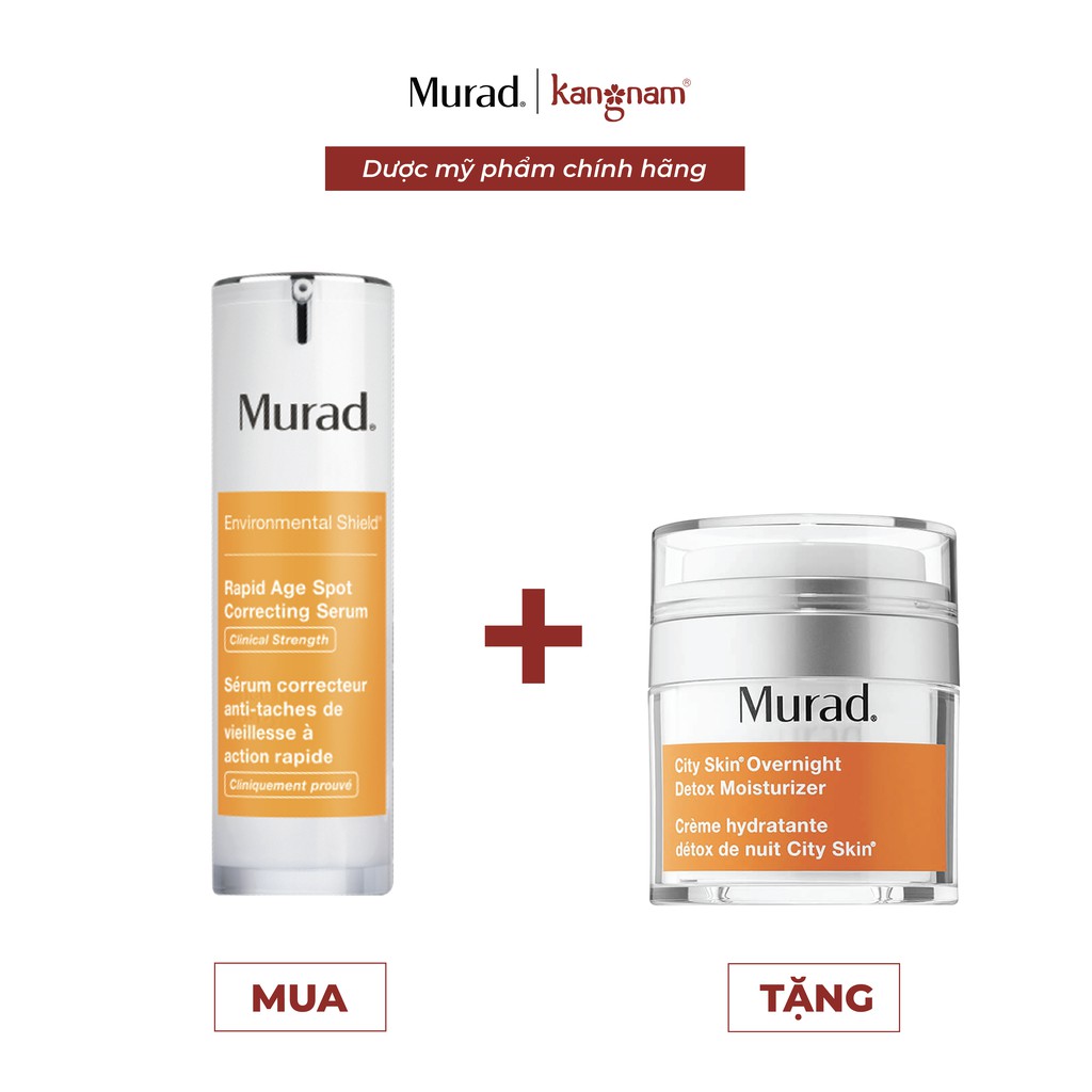 Serum Giảm Nám Murad 30ml TẶNG NGAY Kem dưỡng thải độc ban đêm Murad 50ml