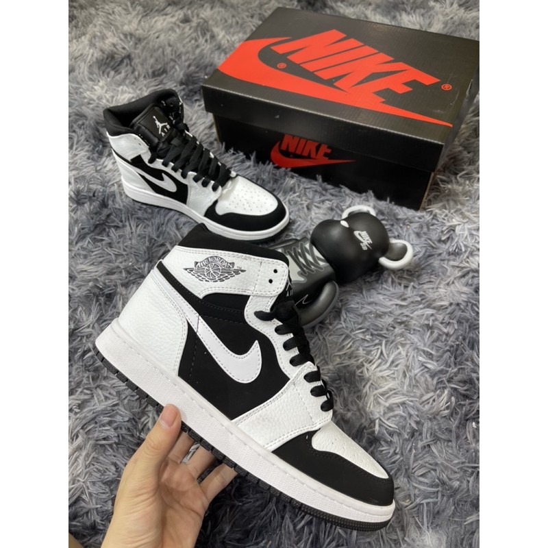 giầy thể thao cao cổ phối trắng đen dễ phối đồ(ảnh thật+ full box)