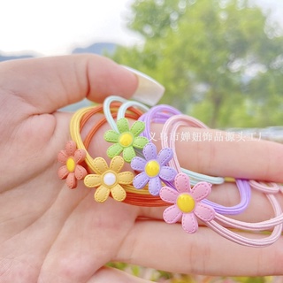 Combo 5 dây buộc tóc nữ dễ thương, cột tóc hoa nhí nhiều màu xinh xắn