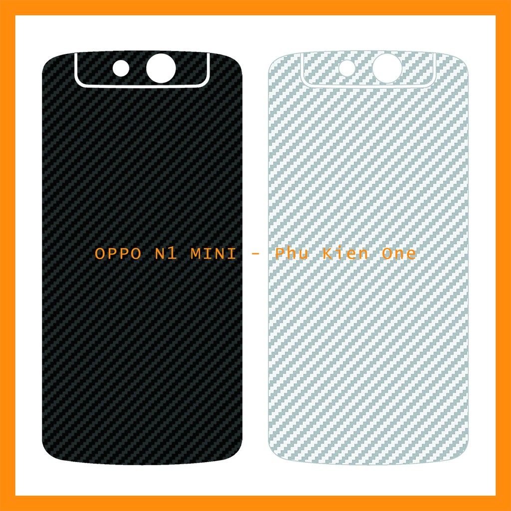 Decal dán lưng Oppo N1 mini vân carbon 3D