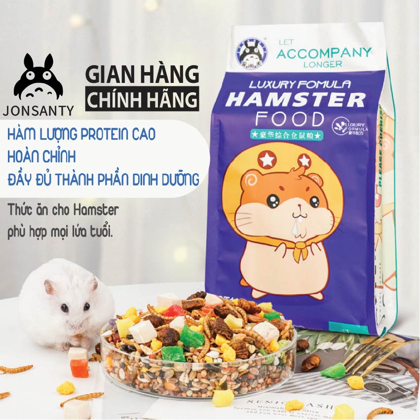 Thức ăn hạt trộn cho Hamster giàu protein dành cho mọi lứa tuổi thương hiệu JONSANTY gói 570gr/2LB CST111