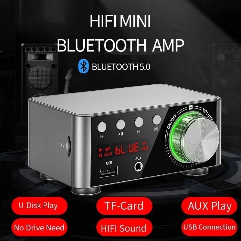 Bộ khuếch đại âm thanh mini hifi bluetooth 5.0 Tpa3116 50W*2 chuyên dụng chất lượng cao
