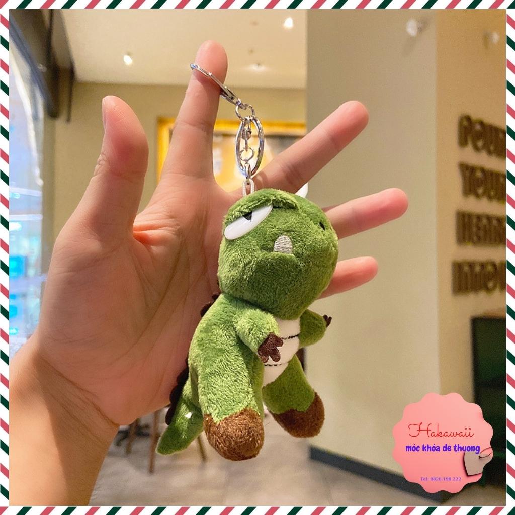 Móc khóa khủng long cute, khủng long nhồi bông, dùng làm móc treo balo, túi xách dễ thương (Có sẳn)