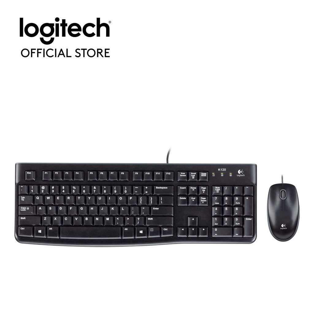 [Mã 267ELSALE hoàn 7% đơn 300K] Bộ bàn phím và chuột có dây Logitech MK120