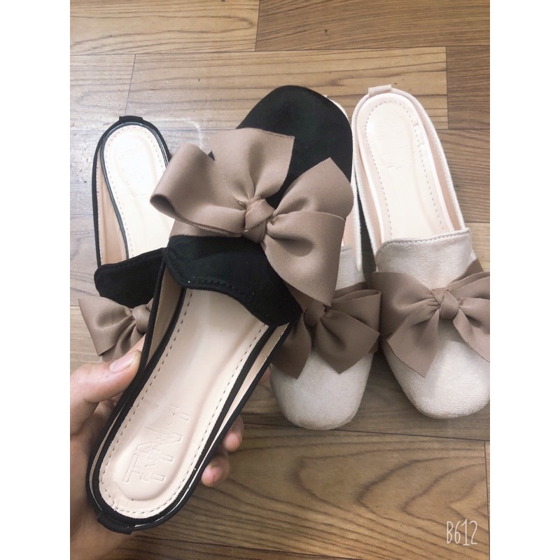 Giày Sục Thắt Nơ Vuông Vintage Kiểu Mới | BigBuy360 - bigbuy360.vn