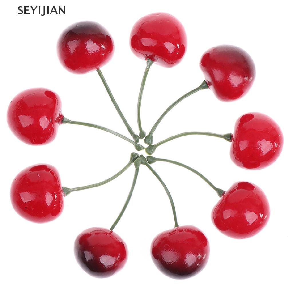 Set 20 Trái Cherry Giả Sống Động Như Thật Dùng Trang Trí