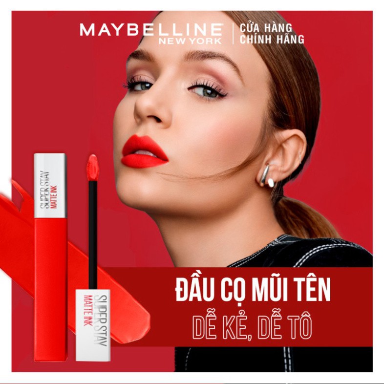 [Bu123]  Son Kem Lì 16h Lâu Trôi Maybelline New York Super Stay Matte Ink City Edition Lipstick 5ml