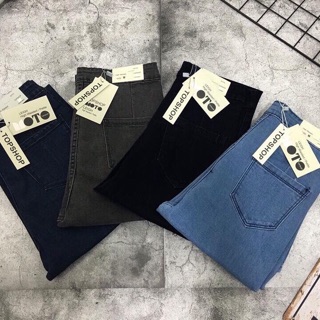 Quần jean skiny topshop size L (xám-đen-xanh sáng)