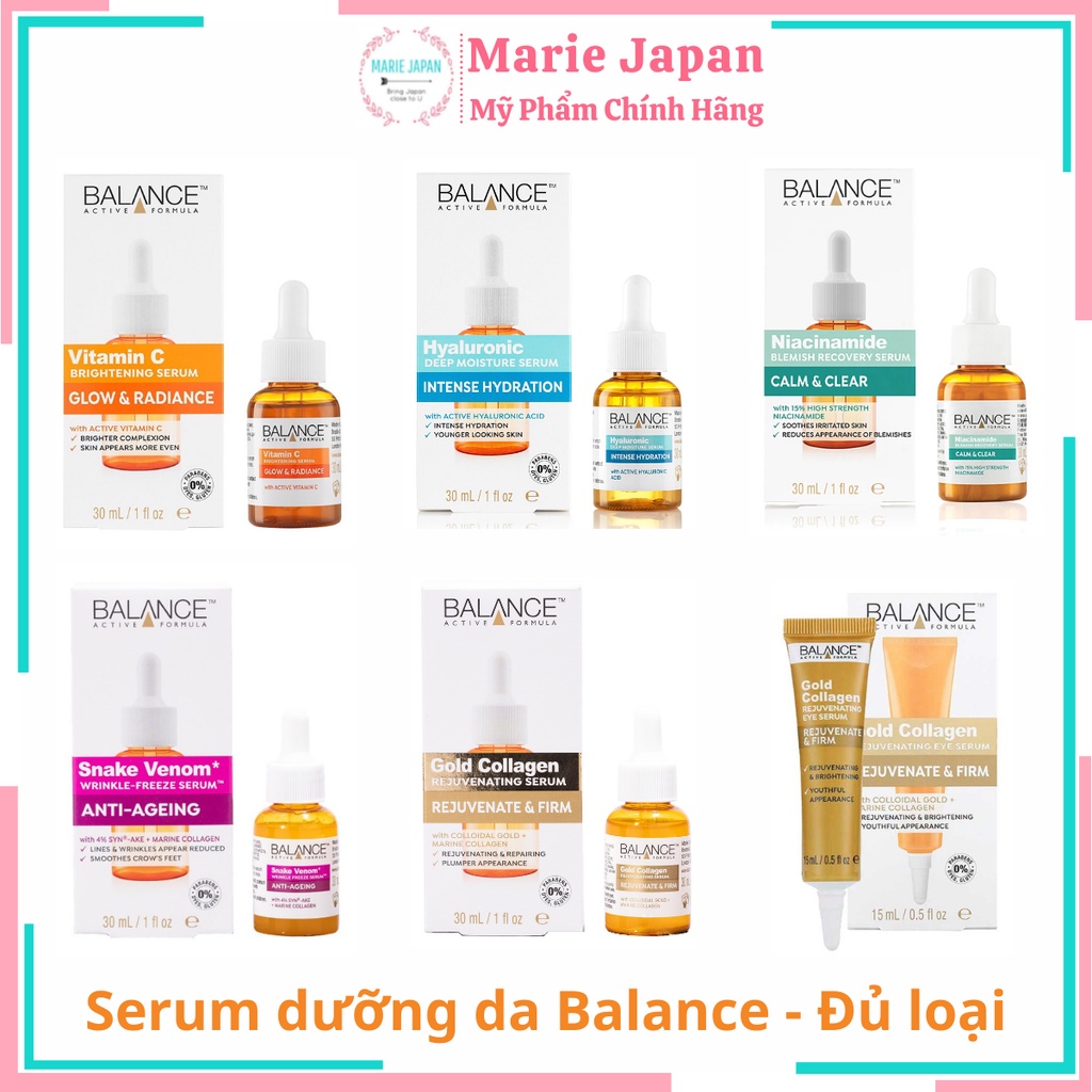 Serum dưỡng da Balance Active Formula đủ loại