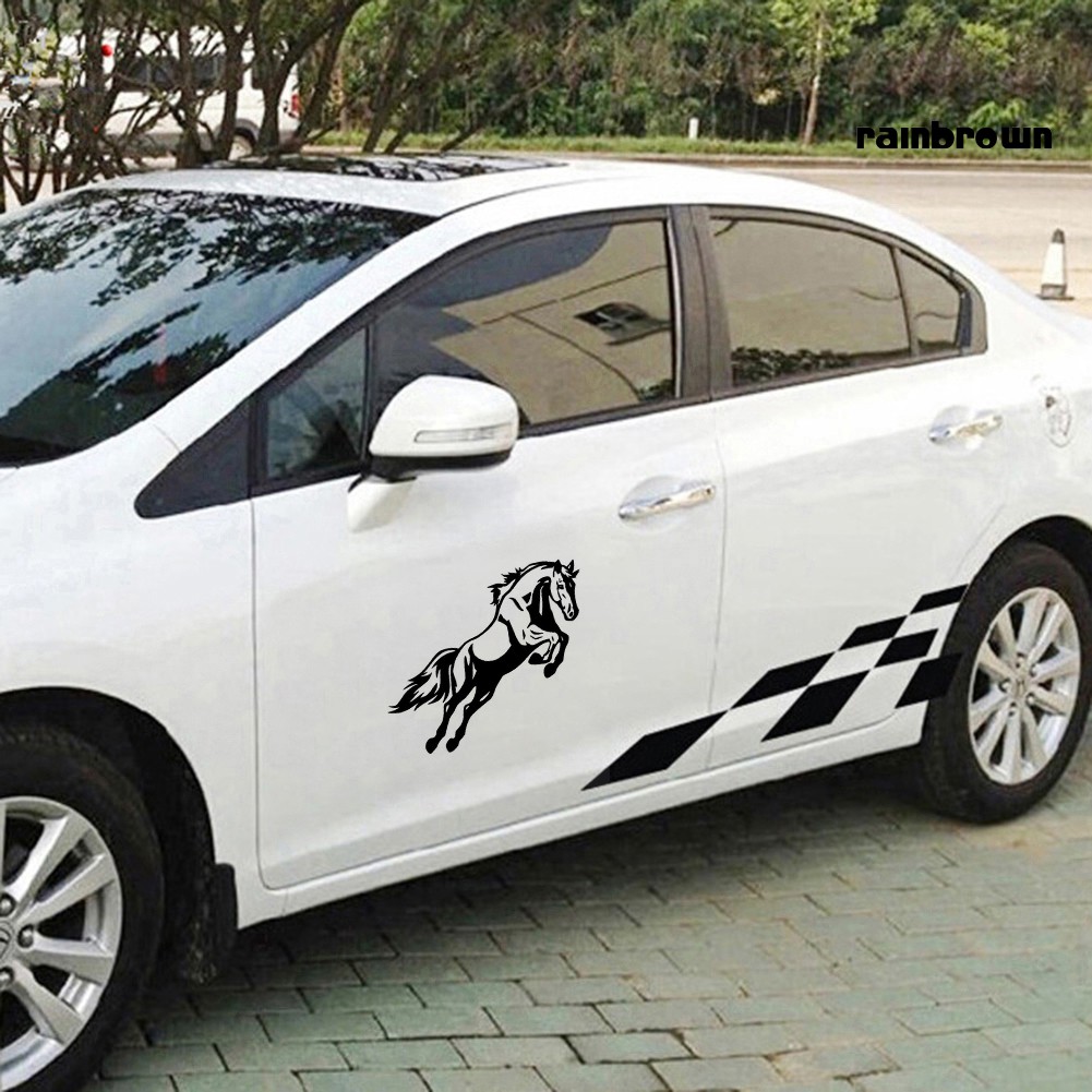 Miếng dán trang trí xe hơi hình chú ngựa đang nhảy độc đáo cá tính