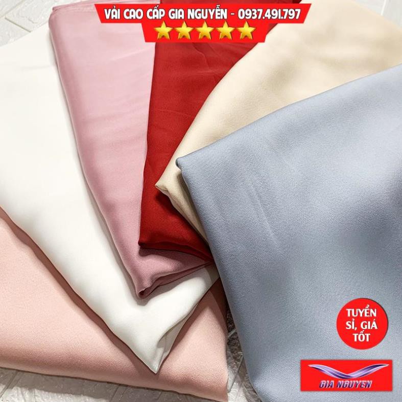 Vải Lụa ngọc trai-Lụa Ngọc trai cao cấp-màu Pastel các loại dịu dàng-bay bổng thu hút ánh nhìn-bán với giá gốc