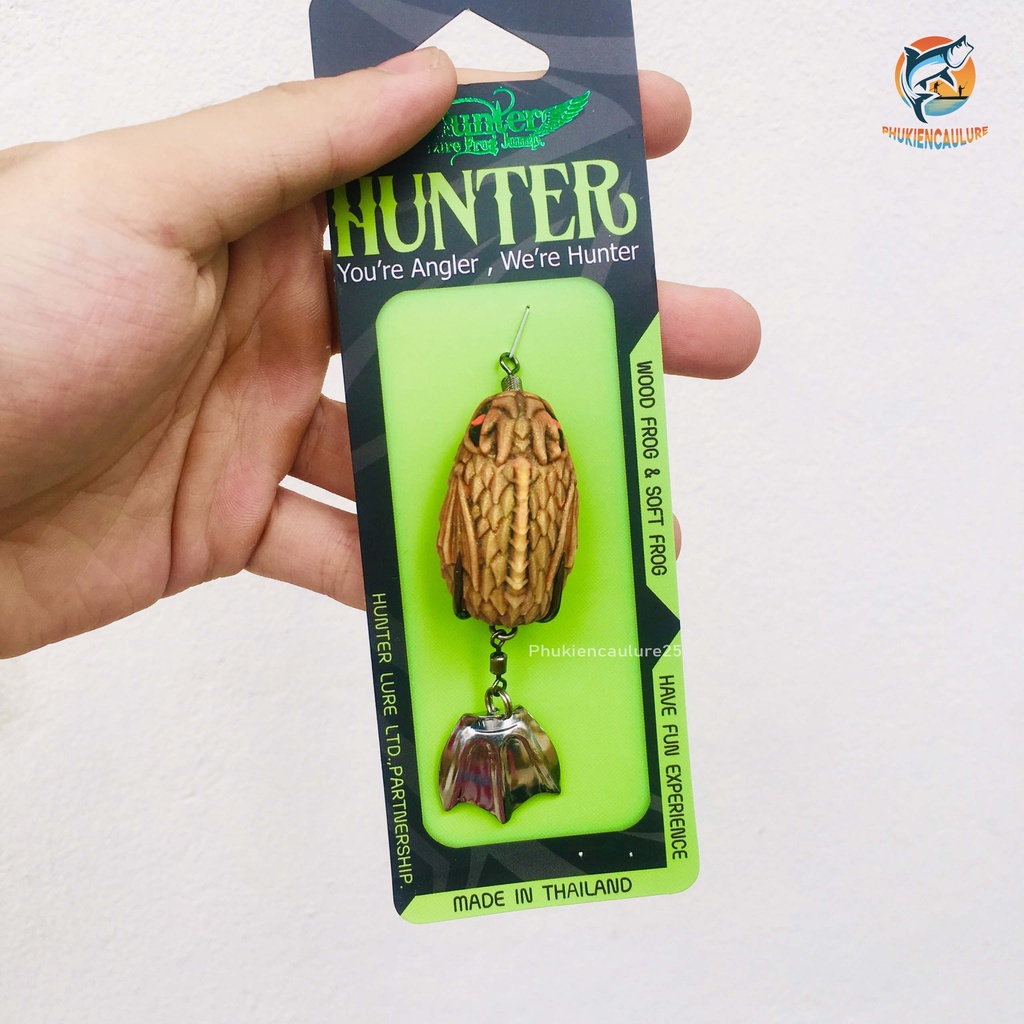 Mồi giả nhái hơi Hunter V6 chuyên câu lure, cá lóc siêu nhạy, cam kết chuẩn Thái Lan