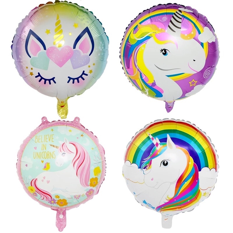 Bong Bóng Nhôm 18 Inch Hình Nhân Vật Disney, Kỳ Lân, Kitty, Dùng