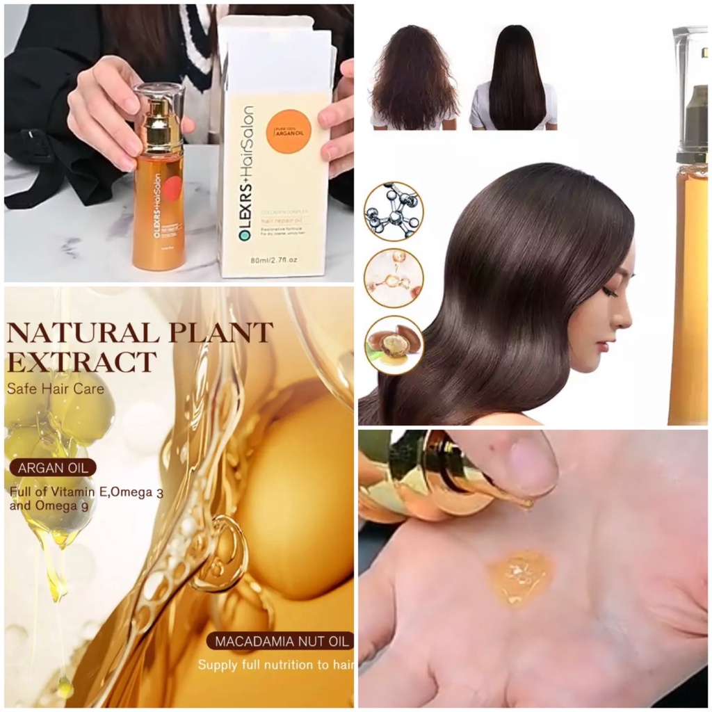 TINH DẦU DƯỠNG TÓC OLEXRS HAIRSALON COLLAGEN COMPLEX 80ML
