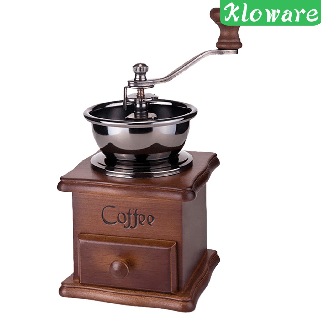 [KLOWARE] Manual Coffee Bean Spice Nuts Grinder Hand Mill Ceramic Core Antique Style