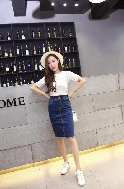 CHÂN VÁY JEAN BÚT CHÌ BIG SIZE Molijean | BigBuy360 - bigbuy360.vn