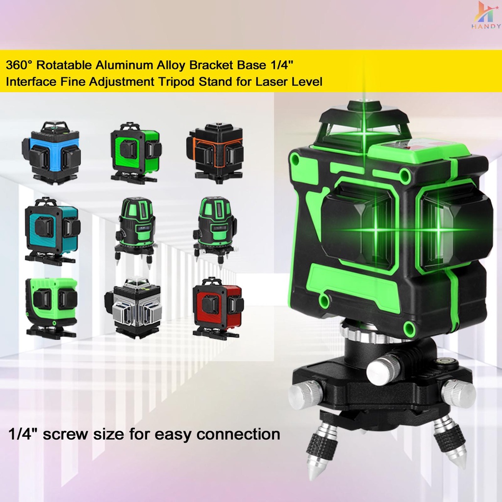 360° Giá Đỡ Ba Chân Bằng Hợp Kim Nhôm Có Thể Xoay Điều Chỉnh Giao Diện 1/4'' Cho Máy Đo Laser
