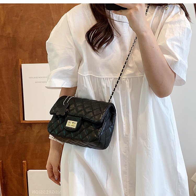 Túi IELGY đeo vai dáng vuông cỡ nhỏ quai xích thời trang cho nữ