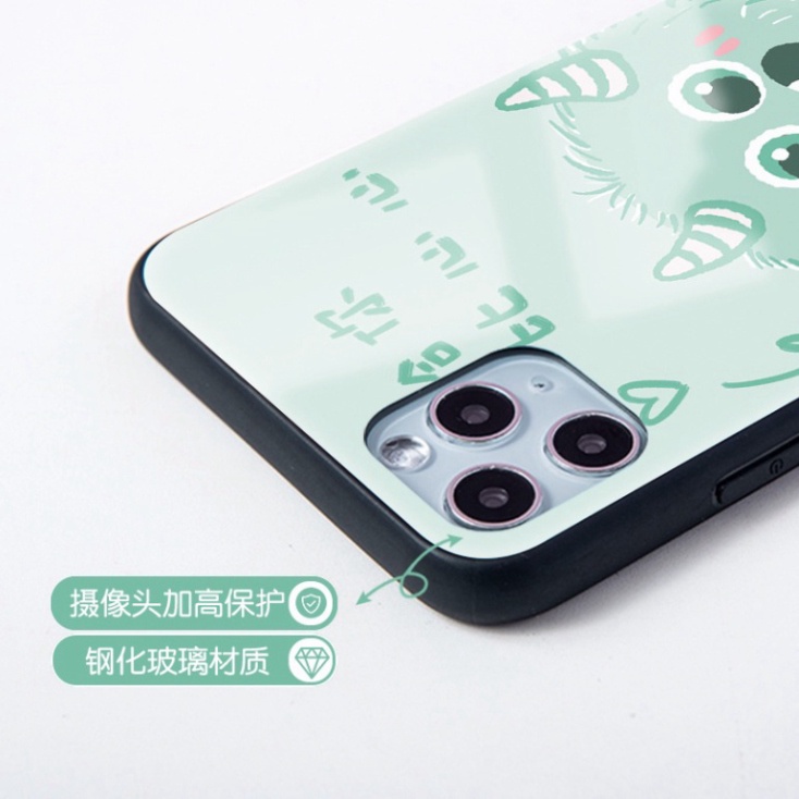 Ốp lưng iphone 6, 7, 8 Plus, X, XS, XR, XSMAX, 11, 11PRO, 11 PROMAX, 12, 13 PROMAX MẶT CƯỜI XANH BẰNG KÍNH PKVN