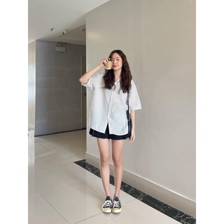 Áo sơ mi kẻ tay ngắn (ảnh thật/ có sẵn)