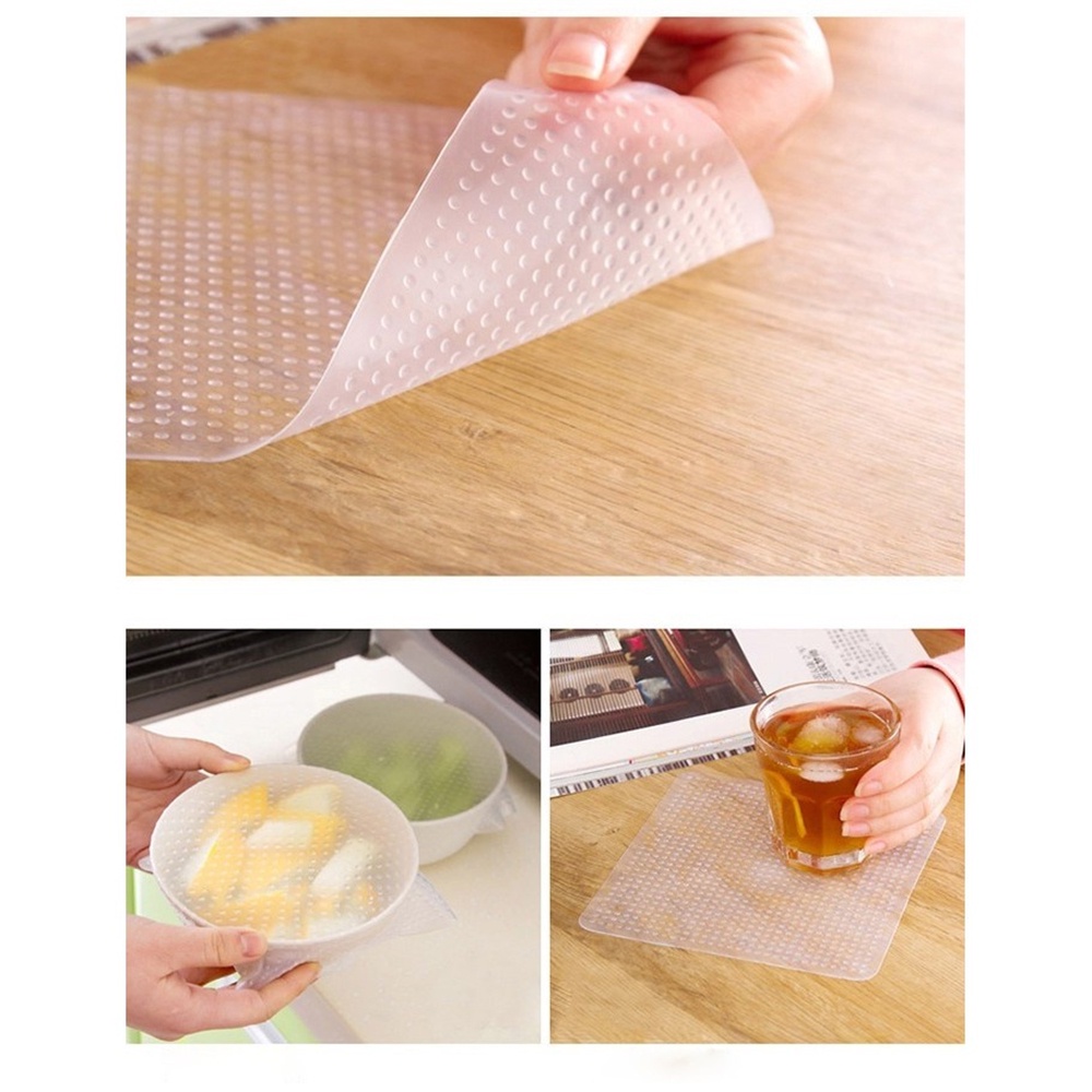 [Tổng Kho Sỉ] Tấm Silicon Bọc Bảo Quản Thực Phẩm - Cất Cho Tủ Lạnh - Cho Được Vào Lò Vi Sóng 20 x 20 cm