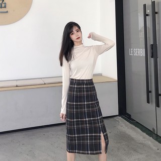 Chân Váy Dài Lưng Cao Xẻ Đùi