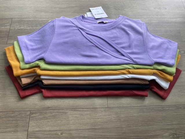 [ Mã WASTAPR giảm 10K đơn 50K] Áo Croptop xẻ chéo thun xịn | BigBuy360 - bigbuy360.vn